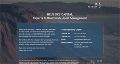 Desktop Screenshot of blueskycapital.com