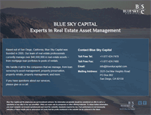 Tablet Screenshot of blueskycapital.com